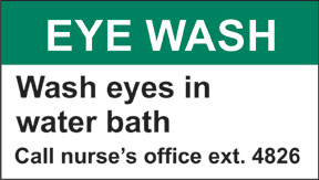 Eye-Wash-Sign