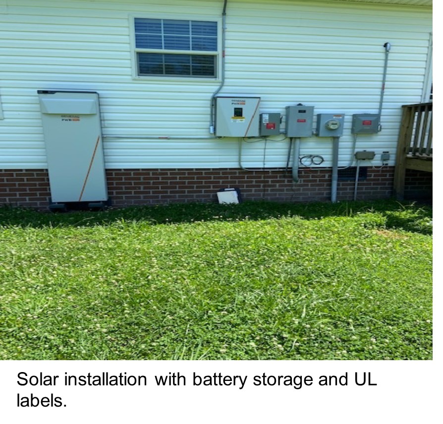 Solar installation with battery storage